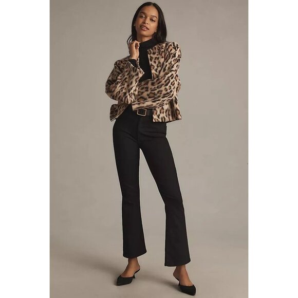 MOTHER The Hustler Ankle Fray Denim Jeans Crop Flare Boot Cut High Rise Waisted - Picture 1 of 16